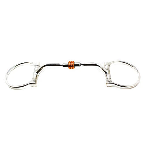 Professional Equine Horse Stainless Steel Mouth D-Ring Comfort Snaffle Bit Copper Rollers 35310v