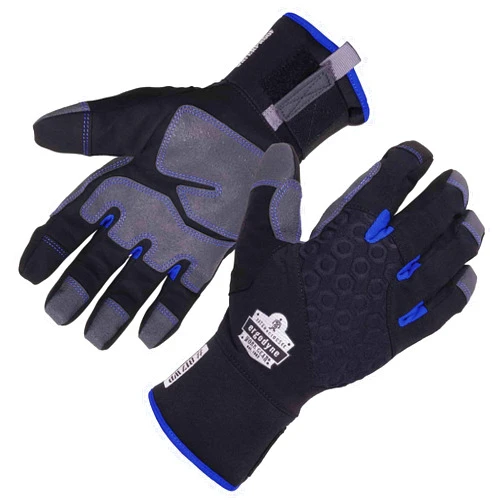 Ergodyne ProFlex 817WP Waterproof Work Gloves, Thermal Insulated, Touchscreen, Reinforced Palms Black, Medium