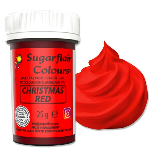 Sugarflair Colours Valentines day, Red Sugarflair Spectral concentrated paste, Food Colouring, cake decoration- Chrsitmas Red. by Culpitt