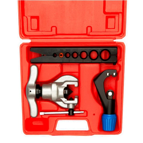 Wostore Eccentric Flaring Tools Set and Tube Cutter Kit for 7 Dies Sizes 3/16-3/4inch Refrigeration HVAC 45 Degree Heavy Duty