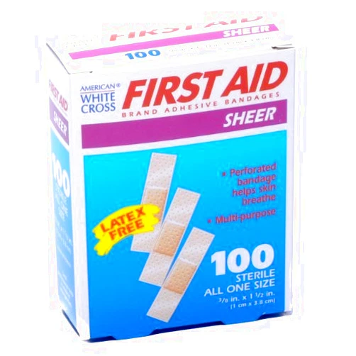 Dukal 1298033 American White Cross Sheer Adhesive Strip, Sheer, Shape, Transparent (Pack of 2400)