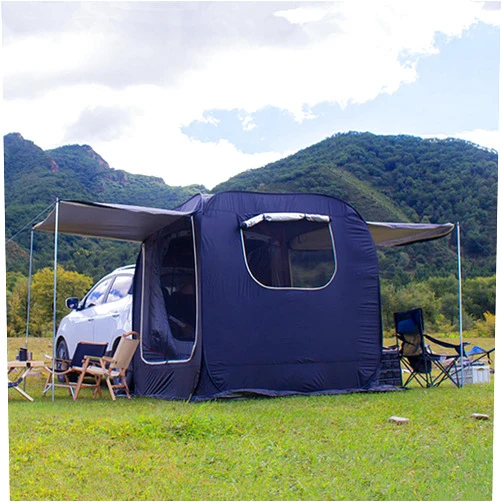 SXFYHXY Tailgate Awning Car Tent - Automatic Big Space Car Rear Extension SUV Tent, Free to Build Portable Van Trunk Tent Cover, Tailgate Tent UV Protection Coating Water Proof for Camping, Sedan