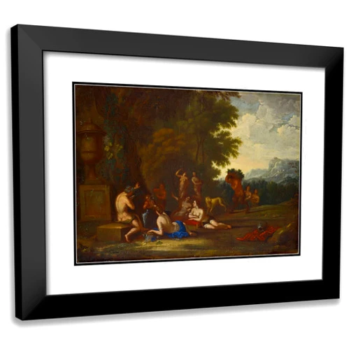 ArtDirect Anonymous 18x14 Black Modern Frame and Double Matted Museum Art Print Titled - Bacchanal Scene