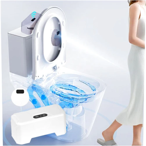 Bacacab Automatic Toilet Flusher, 2023 Upgraded Touchless Toilet Flush Kit, Hands Free External Infrared Sensor Toilet Flusher, Waterproof Flusher for Toilets for Home and Public Use (1 SET)