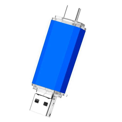SUPERDUODUO 256GB USB Type C & Micro Flash Drive for Android Phones Memory Sticks for Computers & Android Phones, 3 in 1 Album Saver Photo Stick Compact OTG Micro Thumb Drives for MacBook PC Laptop Blue-256GB