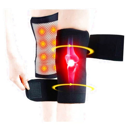 XMSM 2 Pieces Self Heating Knee Braces, Tourmaline Physical Therapy Knee Pads Support Belt, Knee Massager Health Care Tool for Cold Legs Rheumatism Muscles Pain Relief