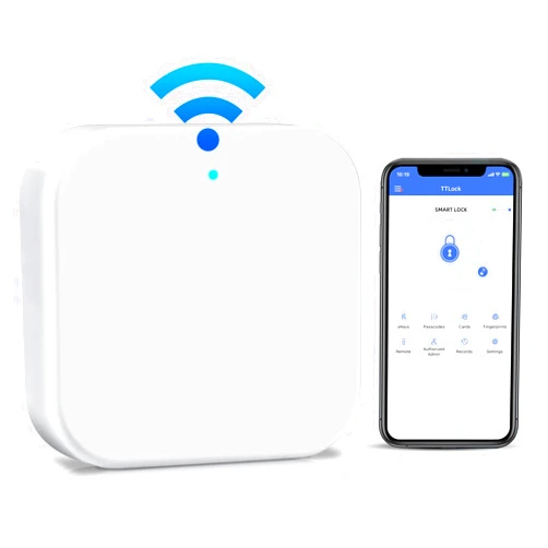MSR X6 Smart G2 WiFi Gateway,Fingerprint Keyless Entry Door Lock & TT Lock App Bluetooth Remotely Control, Smart Door Lock WiFi Hub Compatible with Voice Control Alexa