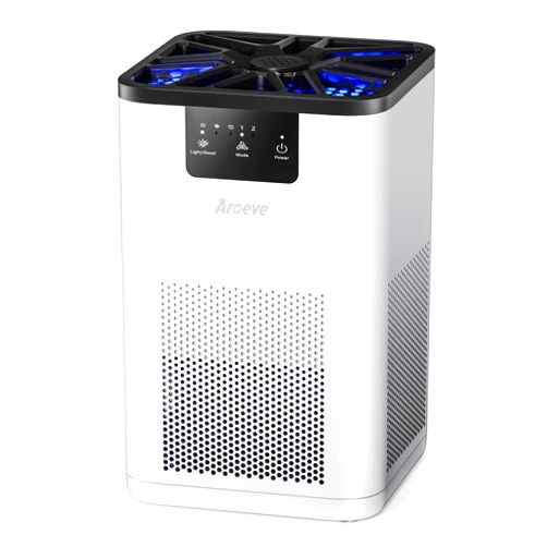 AROEVE Air Purifiers for Bedroom Air Purifier With Aromatherapy Function For Pet Smoke Pollen Dander Hair Smell 20dB Air Cleaner For Bedroom Office Living Room Kitchen, MK06- White