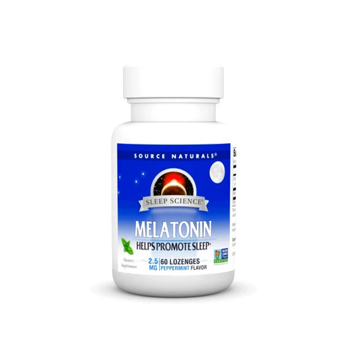 Source Naturals Melatonin, Helps Promote Sleep* 2.5 mg - 60 Peppermint Flavored Lozenges