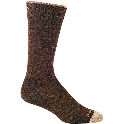 Darn Tough Vermont Darn Tough Men's Solid Crew Lightweight Sock (Style 6032) - Chestnut, X-Large