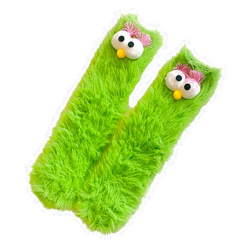 Aimeely Women Super Funny Warm Coral Velvet Ankle Socks Novely Ugly Fluffy Cozy Sleep Socks for Teen Girls