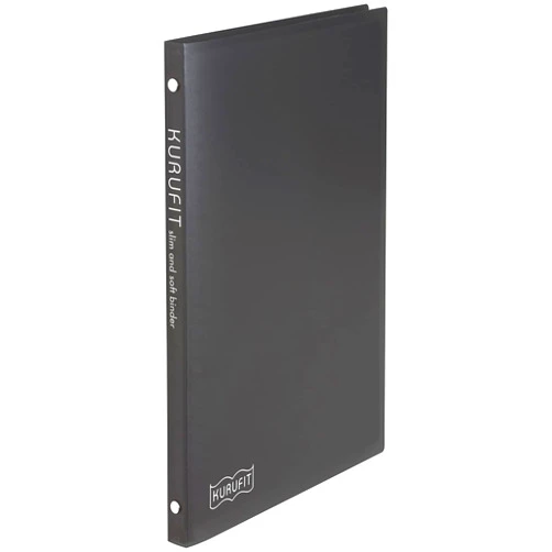 Maruman KULUFIT B5 Size 26-Ring Binder, Soft & Flexible Cover with 10 6mm Ruled Loose Sheet, Translucent Black, 1 EA (F020-05)