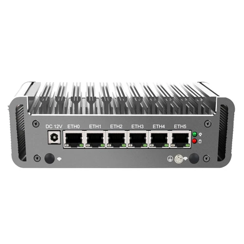 ZHIANN 6 Ports Firewall Micro Appliance/Mini PC, Celeron N5105 Quad Core Firewall Mini PC with 6x2.5G i226-V NICs, Support AES-NI Router PC VPN OPNsense, Barebone