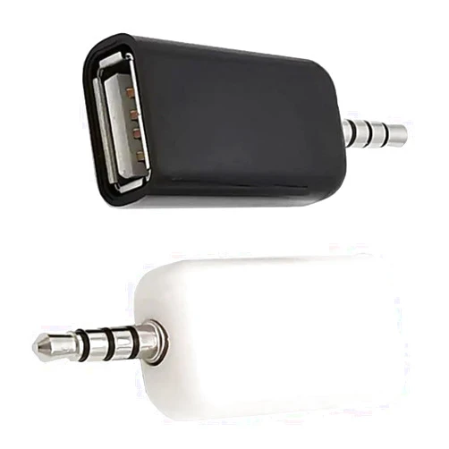 ThtRht ThrtRht 2 Pack AUX to 3.5mm Audio Adapter - USB A Female to Male Converter for USB Flash Drive, U-Disk, Car CD Player, MP3 Music - Auxiliary Port Only