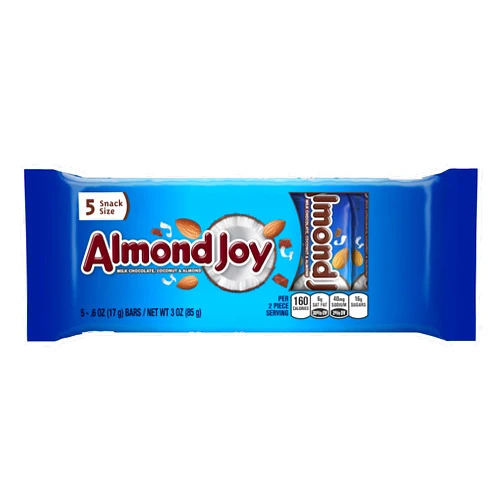 HERSHEY'S ALMOND JOY Snack Size Candy Bars (3-Ounce Bag)