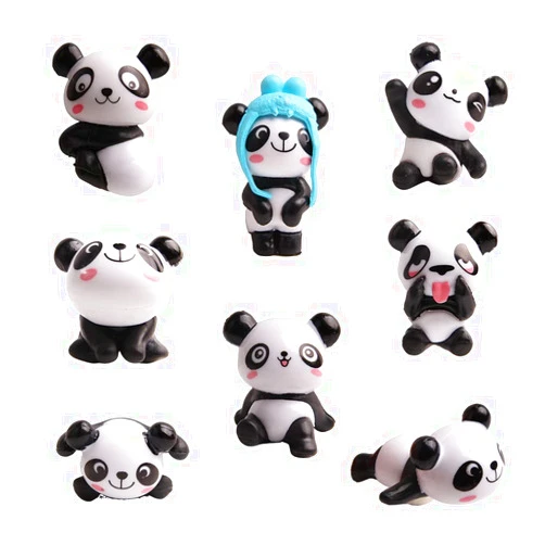 Opexicos 8Pcs Lovely Panda Cartoon Stereo Fridge Magnet Sticker
