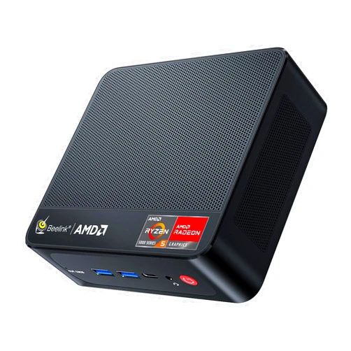 Beelink SER5 Mini PC, AMD Ryzen 5 5500U (6C/12T, up to 4.0GHz), 16G DDR4 RAM 500GB M.2 2280 NVMe SSD, Mini Computer Support 4K Dual Display/WiFi6/BT5.2/2.5G LAN