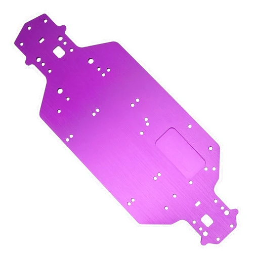 Vgoohobby Aluminum Alloy Chassis Plate 03001 Upgrade Parts Compatible with Redcat Racing Lightning EP Drift Lightning STK HSP 94123 94103 1/10 RC Car (Purple)