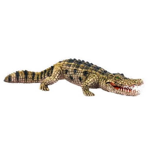Higherbros Crocodile Safari Animal Toy for Kids Aligator toy with Moveable Jaw for Kids Natural World Crocodile Aligator Action Figures Wildlife Figurine, Gifts for Kids