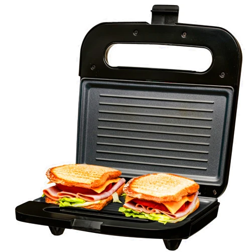 OVENTE Electric Panini Press Grill with Nonstick Plates, LED Indicator Lights, Thermostat Control, Cool Touch Handle, Compact Sandwich Maker Perfect for Cooking Breakfast, Snacks & More, Black GP0401B
