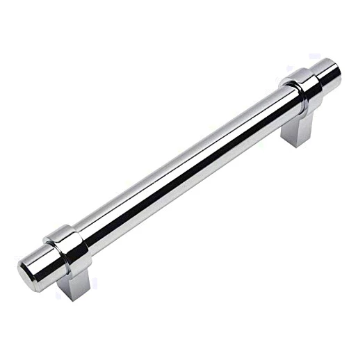 Cosmas 10 Pack 161-128CH Polished Chrome Contemporary Bar Cabinet Handle Pull - 5