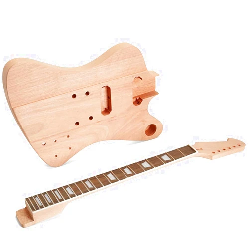 SHUNTIAN DIY Guitar Kits 6 Strings Mahogany Solid Body Electric Guitar Builer Kit