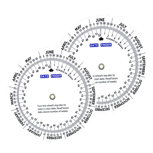 MYRIONT 2 PCS Pregnancy Wheel, Due Date Calculator for Pregnant Patients,Pregnancy Wheel Badge Card for OB/GYN, Doctors, Midwives,Nurses and Patients