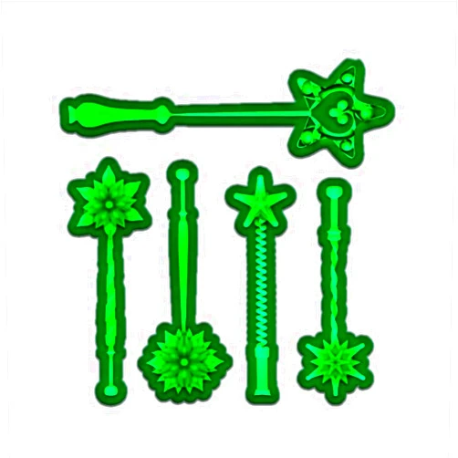 VAZZIC Magic wand shaped silicone mold, used for candy chocolate baby cake decoration and baking second-hand molding tools