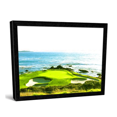 Art Hub PB Golf Course Framed Wall Art - Coastal Landscape, Golf Legacy Tribute, Meticulous Realism - Ideal Decor for Golf Lovers, 14x18