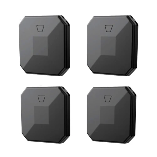 JianHan Key Finder Luggage Tracker Tag Works with Apple Find My [Certified,iOS Only] Track Your Keys,Wallet,Luggage,Backpack Bluetooth Tracker and Item Locator (Black, 4 PACK)