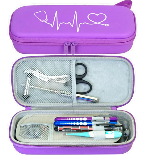 ButterFox Premium Stethoscope Case with Divider and ID Slot for 3M Littmann Classic III, Cardiology IV Diagnostic and More Stethoscopes with Pocket for Nurse Accessories (Violet)