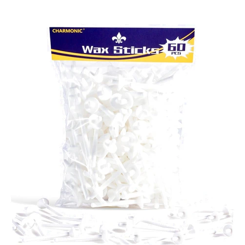 Charmonic 60 Wax Applicator Sticks for Hair Removal - Nasal, Ear, Face, Eyebrow Waxing Kit for Men & Women by Charmonic