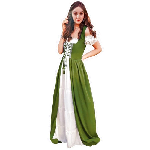 Abaowedding Renaissance Dress Women Medieval Dress Renaissance Pirate Costume Irish Dress Ren Faire Costume, Oliver 2XL/3XL