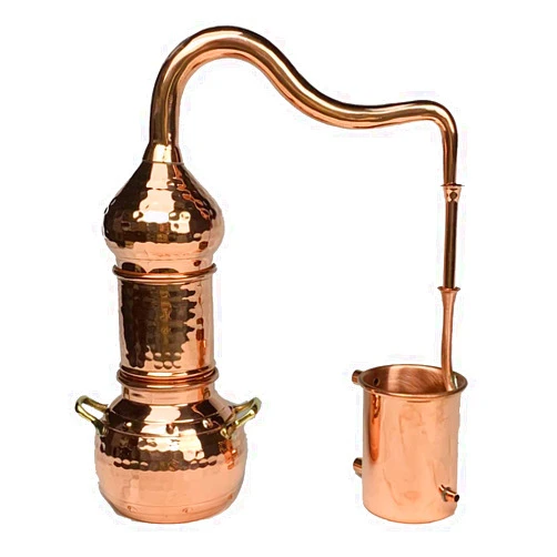 Paykoc Imports Small Expandable Alembic Whiskey Still - Half Liter Copper Distillery .5 Liter / 2 Cup