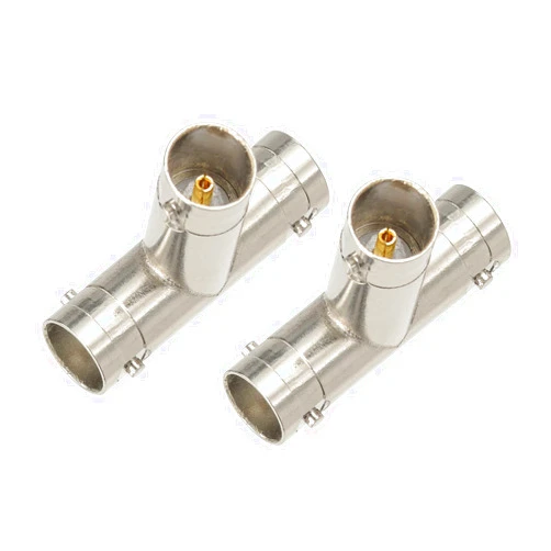 Superbat BNC Splitter Adapter 75 Ohm BNC Female to Dual Female Splitter 1 in 2 Out for SDI HD-SDI Scope CCTV Security System Monitor Connector etc. 2pcs