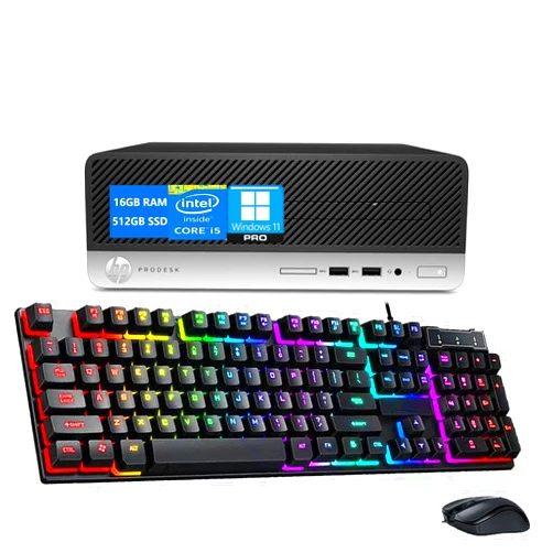 HP ProDesk 400 G6 SFF Desktop Computer PC, Core i5-9500 Processor 3.0GHz up to 4.4GHz, 16GB RAM, 512GB SSD, WiFi, Windows 11 Pro (Renewed)