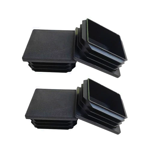 ZYYC 4 Pack 2'' Inch End Cap Square Tubing Black Plastic Plug,Tubing Post End Cap Suitable for Square TubeSquare Plastic Plug, Tubing Post End Cap