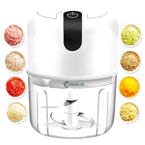LVSENLIN 250ML Electric Garlic Chopper, Mini Portable Veggie Chopper, Garlic Grinder Masher Onion Chopper, Blender to Vegetable, Wireless Food Processor for Ginger, Chili, Fruit, Meat, etc