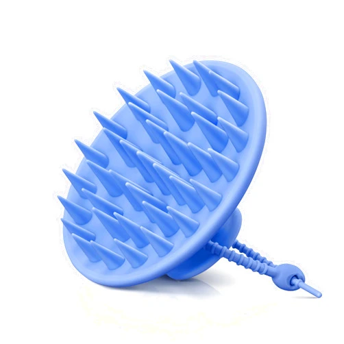 HEETA Scalp Massager Shampoo Brush with Silicone Bristles for Dandruff Removal Scalp Care & Hair Growth, Scalp Scrubber for All Hair Types, Head Massager Stress Relax, Upgraded Large Design,Blue