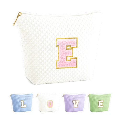 YOOLIFE Bridesmaid Proposal Gifts - Bridal Shower Gifts, Bridesmaid Gifts for Wedding Day, Maid of Honor Gifts, Bride To Be Gifts, Bachelorette Party Gift for Bride, Initial Makeup Bags for Women E