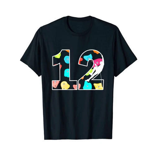 Klettern Climbing Birthday Outfit lustig Spruch 12 Years Twelfth Birthday Bouldering Climbing Hall T-Shirt