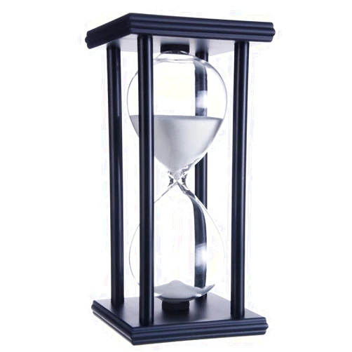 Lodunsyr Hourglass Timer for 30 Min Sandglass Timer 30 Minutes Decoration for Children Room Birthday Tea Coffee Table Book Shelf School Game Ornament Wooden Frame Sand Timer Clock White