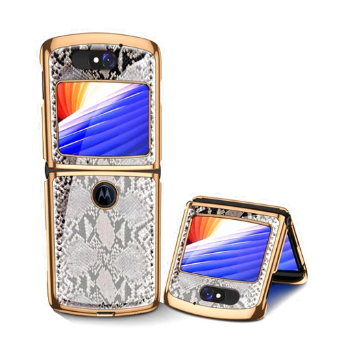 Mekirw razr 5g case Luxury Tempered Shockproof Cover Thin Plating Plastic Finish Anti-Scratch Protection Case for Motorola Razr 5G 2020 -Grey Visit The Store