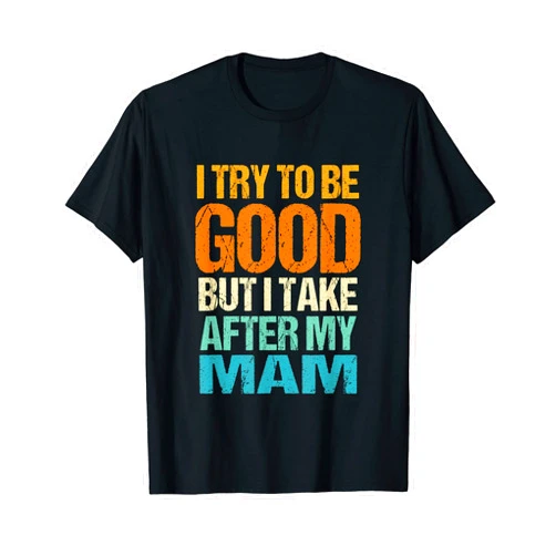 Witty Mama Relatives Sarcasm Momma I Take After My Mam Funny Mom Humor Mommy Family Sarcastic T-Shirt