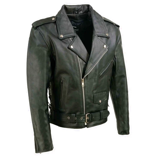EVENT LEATHER EL5411 Men's Black Classic Side Lace Motorcycle Leather Jacket – Motorcycle Riding Jackets