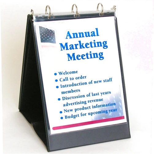 STORE SMART StoreSMART - Flip Chart Easel Presentation Binder - Portrait/Vertical - Black - VH430