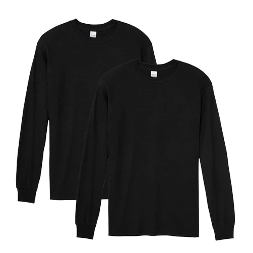 Gildan Adult Heavy Cotton Long Sleeve T-Shirt, Style G5400, 2-Pack