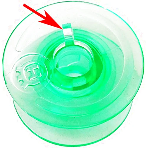 Bequilter 25pcs/Box Clear Green Bobbins for Viking Husqvarna White Home #4125615-45#4131825-45