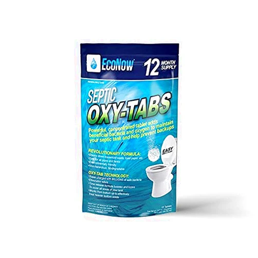 EcoNow Solutions Septic Oxy-Tabs Professional Strength Septic Tank Treatment breaks-down and digests household waste and toilet paper (12)