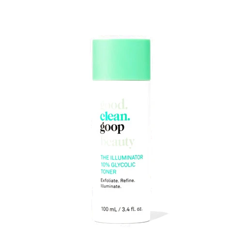 good.clean.goop Beauty The Illuminator 10% Glycolic Toner | Correct Texture and Minimize Pores | Glycolic Acid, Black Tea Ferment, & Snow Mushroom Extract | Helps Even Skin Tone | Vegan | 3.4 Fl oz